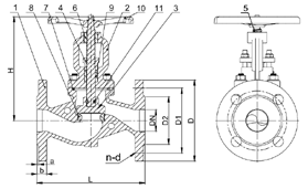 DIN Standard Globe Valve Series constructral diagram