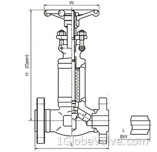 Materials of 800 Lb, Threaded, Butt-Welded or Socket Welded Ends, WB, All Weled Bellows Seal Globe Valve