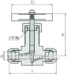 QJ-1A pneumatic pipeline globe valve constructral diagram(pic1)