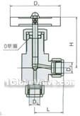 QJ-1B pneumatic angle pipeline globe valve constructral diagram(pic1)