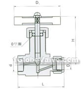 QJ-3 pneumatic pipeline globe valve constructral diagram