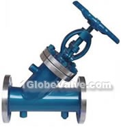 Y-type jacket insulation globe valves